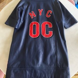 Opening Ceremony x adidas Originals lambskin leather baseball jersey (SMALL)
